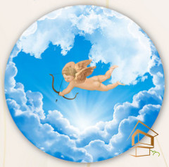 Натяжной потолок с фотопечатью Фрески, ангелы 040