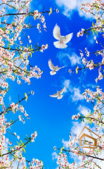 Натяжной потолок с фотопечатью Небо и объекты 077