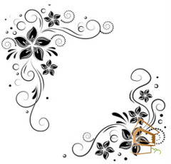 Натяжной потолок с фотопечатью Цветы 357