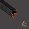 Профиль для натяжных потолков Flexy конструкционный FLY 03, парящий под светорассеиватель, черный матовый 2 м