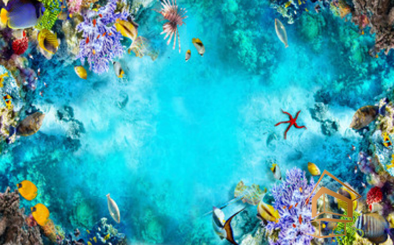 Натяжной потолок с фотопечатью Подводный мир 036 -  - 