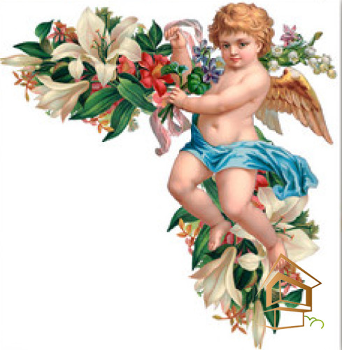 Натяжной потолок с фотопечатью Фрески, ангелы 042 -  - 