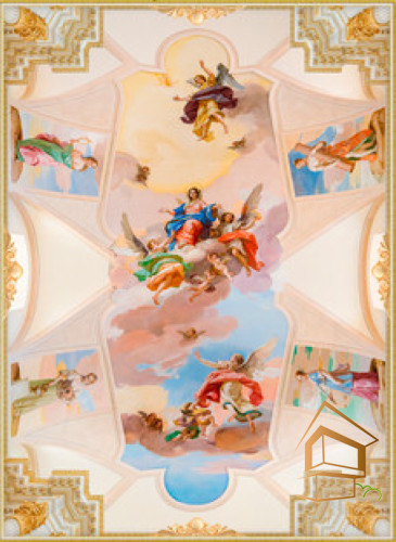 Натяжной потолок с фотопечатью Фрески, своды 018 -  -