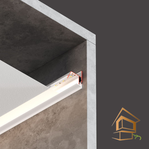 Профиль для натяжных потолков Flexy KONTUR 01, контурный, не крашенный, 2 м