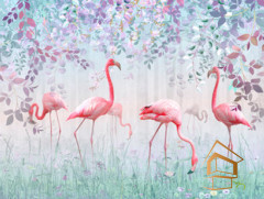 Натяжной потолок с фотопечатью Стены 021