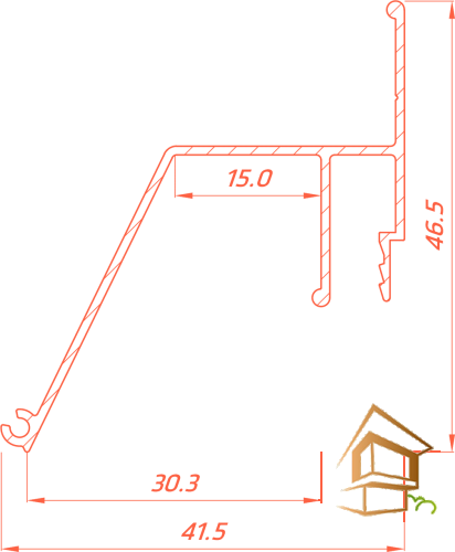 Профиль для натяжных потолков Flexy KONTUR 02, контурный, не крашенный, 2 м