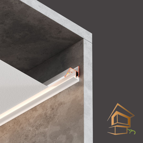 Профиль для натяжных потолков Flexy KONTUR 02, контурный, не крашенный, 2 м