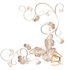 Натяжной потолок с фотопечатью Бабочки 029