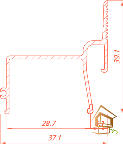 Профиль для натяжных потолков Flexy KONTUR 03, контурный с теневым зазором, черный матовый, 2 м