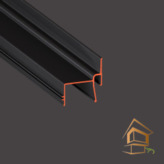 Профиль для натяжных потолков Flexy KONTUR 03, контурный с теневым зазором, черный матовый, 2 м