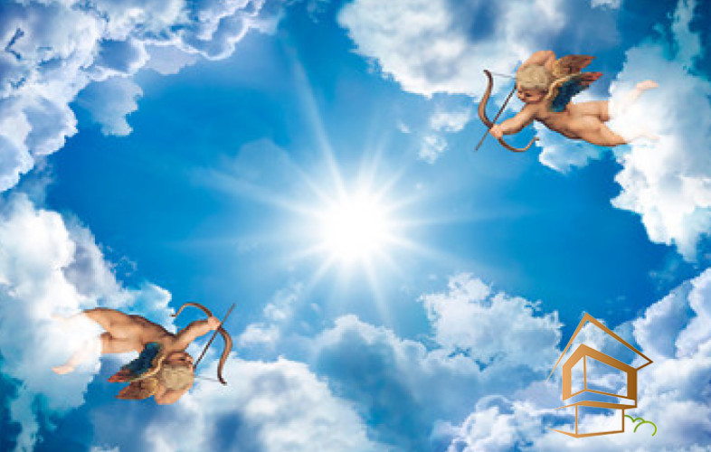 Натяжной потолок с фотопечатью Фрески, ангелы 008 -  - 