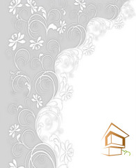 Натяжной потолок с фотопечатью Цветы 363