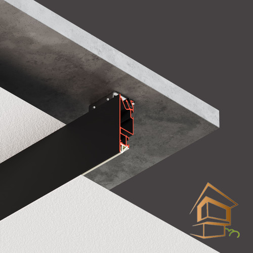 Профиль для натяжных потолков Flexy IZI UNI 01, для ниш, белый муар 2 м (система IZI, замок не входит в комплект)