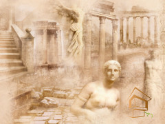 Натяжной потолок с фотопечатью Стены 025