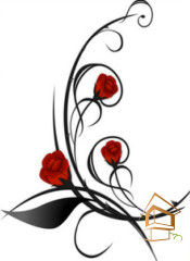 Натяжной потолок с фотопечатью Цветы 364