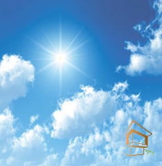 Натяжной потолок с фотопечатью Небо 023