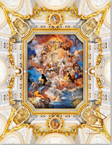 Натяжной потолок с фотопечатью Фрески, своды 001 - -