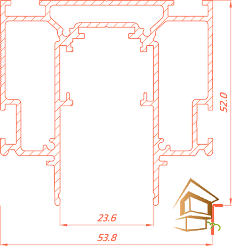 Профиль для натяжных потолков Flexy IZI TREK 01 для трековых светильников, черный муар 2 м