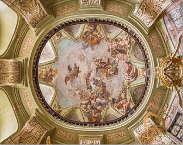 Натяжной потолок с фотопечатью Фрески, своды 025 -  -