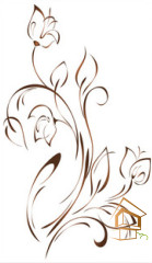 Натяжной потолок с фотопечатью Цветы 366