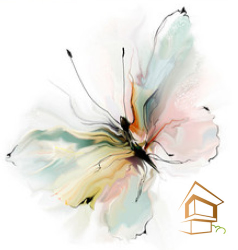 Натяжной потолок с фотопечатью Бабочки 034 - -