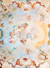 Натяжной потолок с фотопечатью Фрески, своды 026