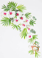 Натяжной потолок с фотопечатью Цветы 257