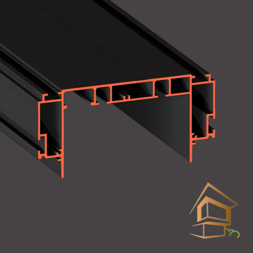 Профиль для натяжных потолков Flexy IZI KARNIZ2 05, карнизный, черный муар 2 м, (система IZI, замок не входит комплект)
