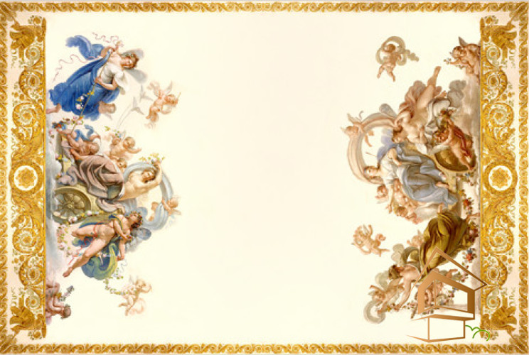 Натяжной потолок с фотопечатью Фрески, своды 005 - -