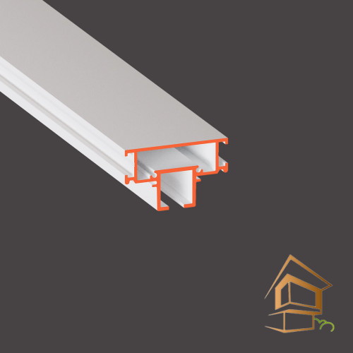 Профиль для натяжных потолков Flexy IZI KARNIZ 01, карнизный, однорядный, белый муар, 2 м (система IZI, замокв комплект)