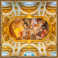Натяжной потолок с фотопечатью Фрески, своды 006