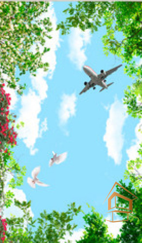 Натяжной потолок с фотопечатью Небо и объекты 091 - -