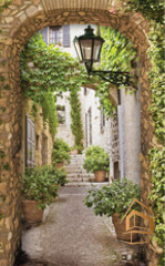 Натяжной потолок с фотопечатью Стены 032