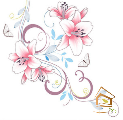 Натяжной потолок с фотопечатью Цветы 371 - -