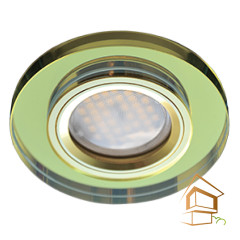 Светильник для натяжного потолка, MR16 круглый золото на золоте, Ecola