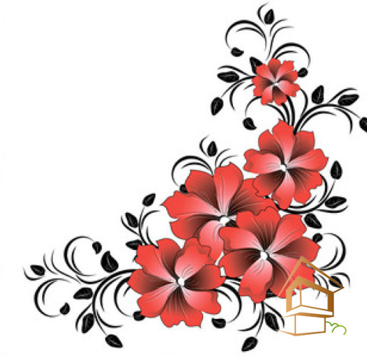 Натяжной потолок с фотопечатью Цветы 372 - -