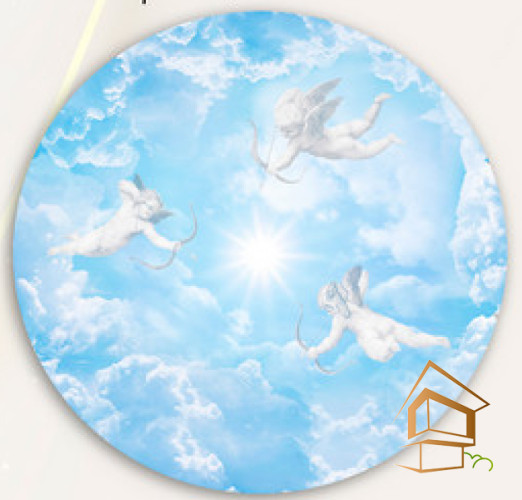 Натяжной потолок с фотопечатью Фрески, ангелы 018 -  - 