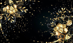 Натяжной потолок с фотопечатью Цветы 374