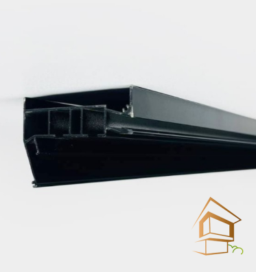 Профиль натяжного потолка карнизный ПК 15 двухрядный, черный - 3.6 метра - -