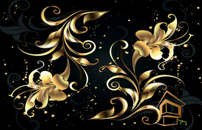 Натяжной потолок с фотопечатью Цветы 375 - -