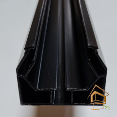 Профиль карнизный (гардина) для натяжных потолков АМ 1, однорядный черный