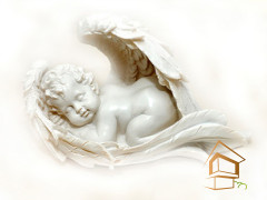 Натяжной потолок с фотопечатью Фрески, ангелы 0038