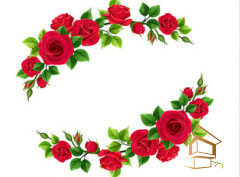 Натяжной потолок с фотопечатью Цветы 066