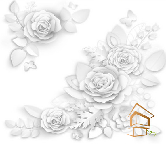 Натяжной потолок с фотопечатью Цветы 376 - -