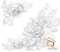 Натяжной потолок с фотопечатью Цветы 376