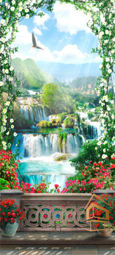 Натяжной потолок с фотопечатью Стены 008 - -