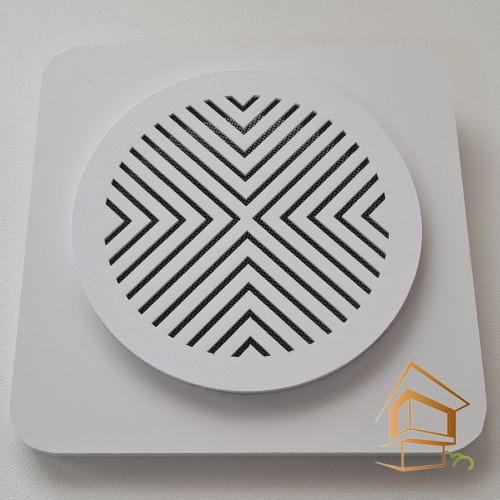 Решетка вентиляционная магнитная круглая D 80 мм, белая