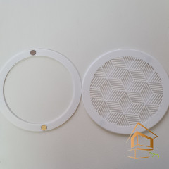 Магнитная вент. решетка с кольцом, d 125 мм, белая (рисунок в ассортименте)