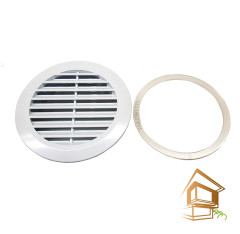 Вент решетка белая 125 мм