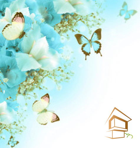 Натяжной потолок с фотопечатью Бабочки 005 -  -